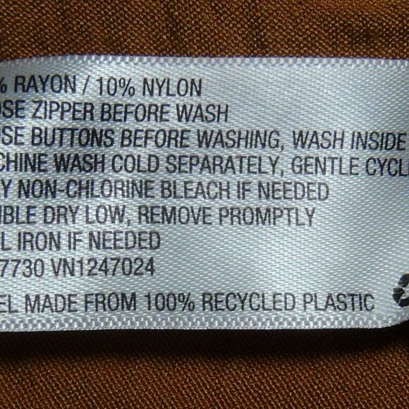 A New Day Womens High Rise Wide Leg Casual Pants Brown Brass Pockets Size 6 - Picture 13 of 16